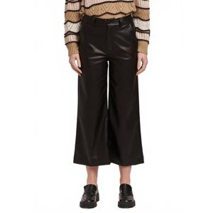 Dear John Audrey faux vegan leather high rise wide leg cropped pants 29
